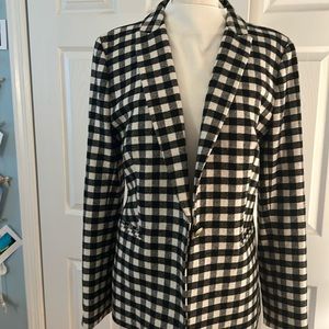 Black and white check school boy blazer size 14